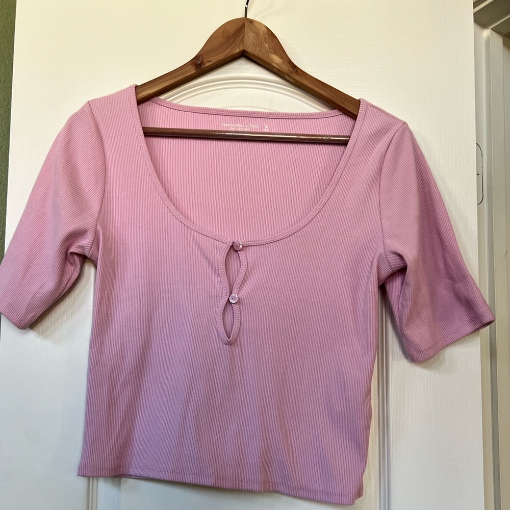 Pink Keyhole shirt